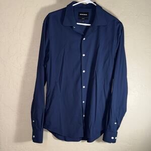 Bonobos men’s tailored fit button up shirt in navy size large